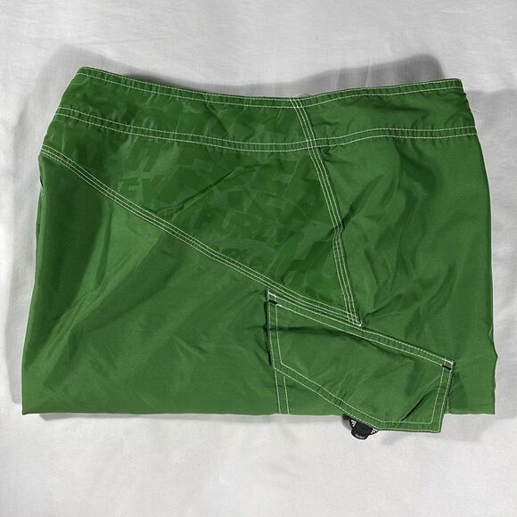 Hurley mens green solid polyester board shorts 10" inseam swimwear - size 38 - Picture 12 of 12